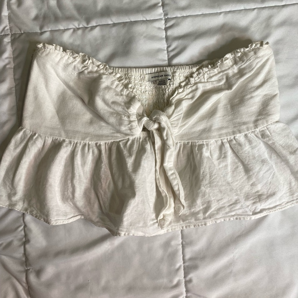 american eagle strapless flowy top